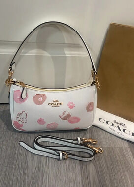 Coach peach print underarm bag
